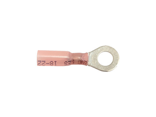 Heat Shrink Terminal, #20-18 Awg, 1/4" Stud, Ring