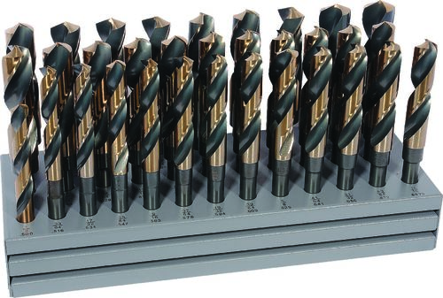 Drill Bit Assortment 1/2" Thru 1" By 64th, 33 Pieces