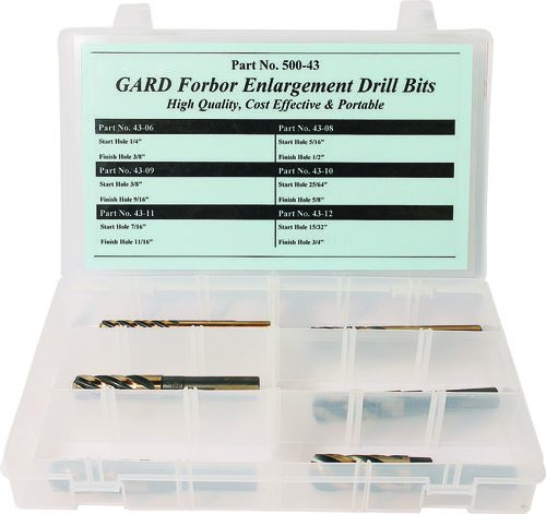 `Forbor' Drill Bit Assortment 3/8" Thru 3/4", 6 Pieces