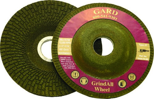 Green Grindall Wheel 4-1/2" x 1/8" x 5/8"-11, 36 Grit, (CF)