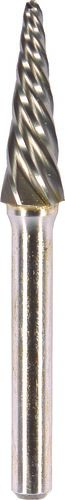 Tree Radius End Carbide Burr, Soft Metals 3/8" X 3/4", 1/4" Shaft