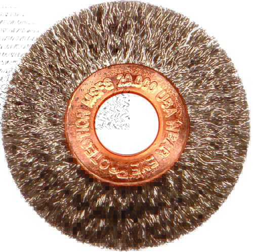 Mini Wire Wheel 1-1/2" X 5/16", .010 Carbon Wire