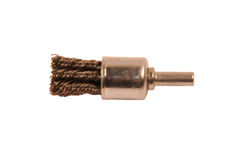 Knotted Power End Brush 3/4" X 1/4", .014 Carbon Wire