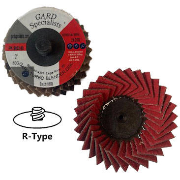 Turbo Blender Disc 2", 80 Grit, R-Type ("Roldisk" Style),  Ceramic