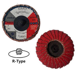 Turbo Corner Disc 2", 36 Grit, R-Type ("Roldisk" Style) , Ceramic