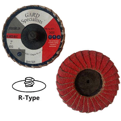 Turbo Corner Disc 2", 80 Grit, R-Type ("Roldisk" Style),  Ceramic