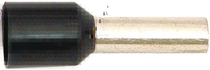 Tube Pin Connectors, 10 Gauge, Black