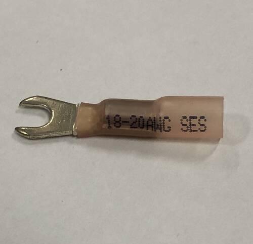 Solder-Shrink Terminal, #20-18 Awg, #10 Stud, Spade