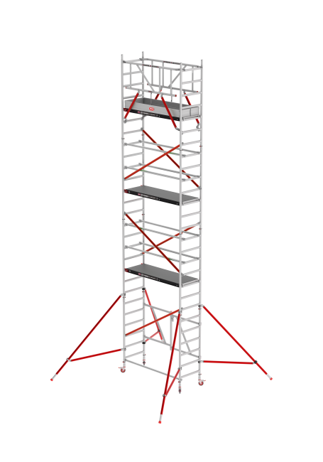 RS TOWER 54 andamio plegable - 2.70 m altura de trabajo - 0.75 m ancho - 1.85 m Fiber-Deck® plataforma - Tirantes