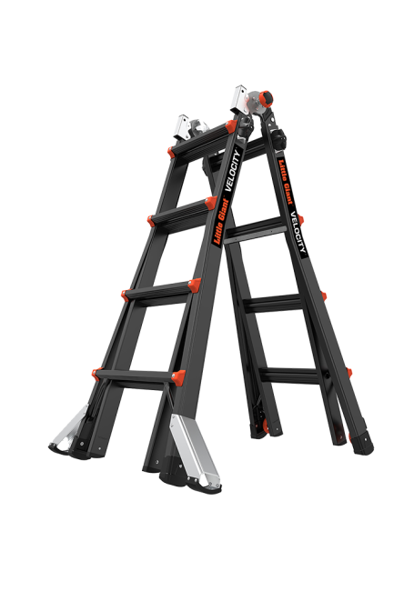 Velocity Black Pro folding ladder - 4 x 4 rungs