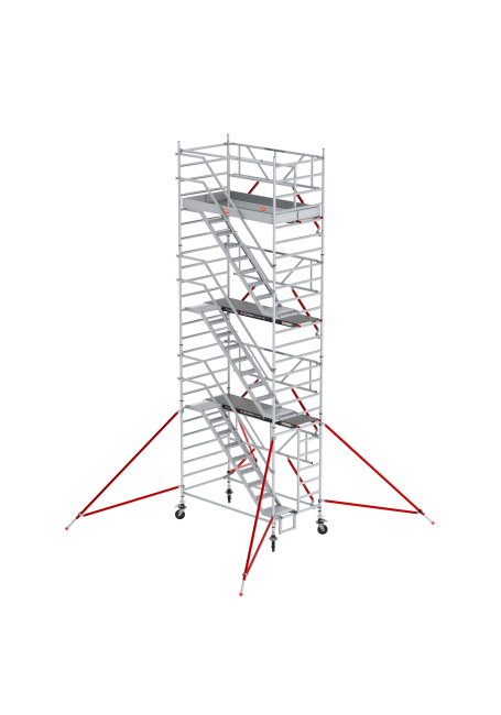 RS TOWER 53-S trapsteiger - 8.20 m werkhoogte - 1.35 m breed - 2.45 m Fiber-Deck® platform - Safe-Quick®