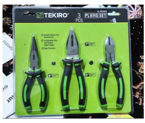 Tekiro Tang Set Tang Lancip 6" Tang Potong 6" Tang Kombinasi 7"
