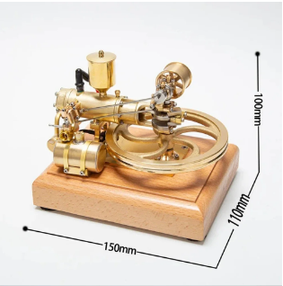 (PRE ORDER)ENGINE R18 Horizontal Single cylinder Four stroke Engine Three wheel Internal Combustion Engine Model Toy Collection To Give Away KUNING