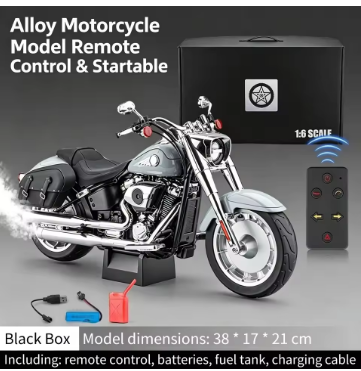 ( PRE ORDER )  Diecast Model Remote Start Spray 1:6 Harley Davidson BLACK