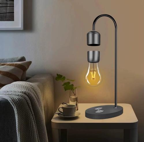( PRE ORDER) Lampu bohlam melayang  dengan pengisi daya nirkabel