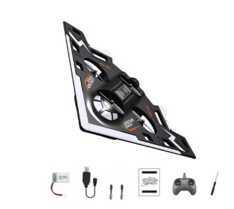 RC  Pesawat Terbang LED Remote Control Glider Airplane Foam HITAM