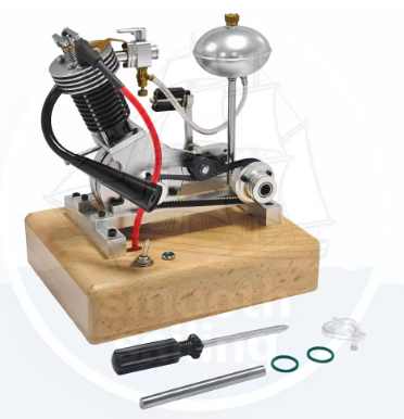 ( PRE ORDER) V2 Double Cylinder / V1 Single Cylinder Engine Model Metal Material Physical Mechanical Engine Engine Model Can Start Toy Gift ENGINE V1