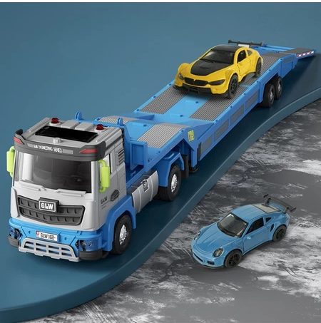 Mainan Anak Self Loader Truck Mainan Mobil Excavator Loader biru