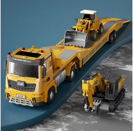 Mainan Anak Self Loader Truck Mainan Mobil Excavator Loader kuning