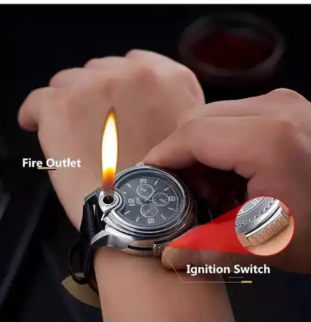 Jam Tangan Kasual Pria dengan Korek Gas