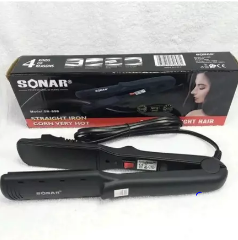 Catokan Rambut ORI Sonar 698 Black Hitam Murah / Catok Rambut Pelurus Sonar 698