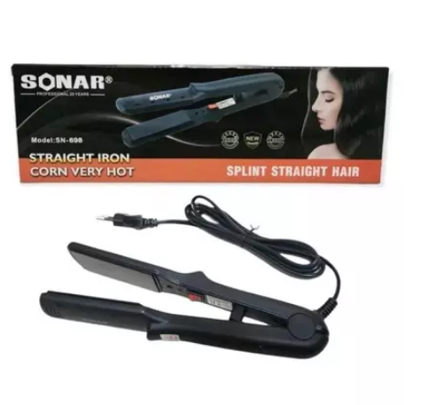 Catokan Rambut ORI Sonar 698 Black Hitam Murah / Catok Rambut Pelurus Sonar 698