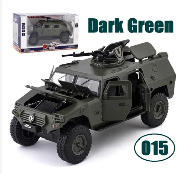 Diecast Mobil Militer Model UN Panser Scala 1:28 DARK GREEN