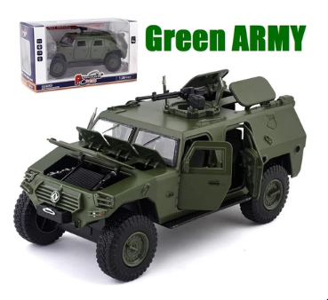 Diecast Mobil Militer Model UN Panser Scala 1:28 GREEN ARMY