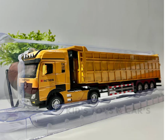 Diecast Alloy Truk Dump Truck 1:32 Metal - Mobil Truk Trailer Dump Truck Lampu Suara Light DUMP TRUK