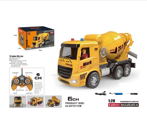 RC TRUCK MOLEN MIXER  REMOTE RODA 6 KONSTRUKSI 2.4GHZ RC TRUCK MIXER