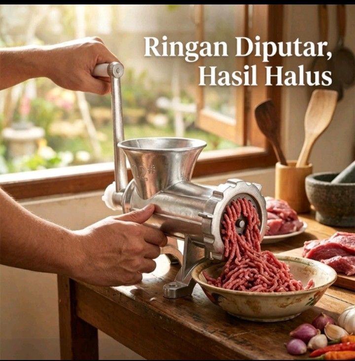 Pengiling daging dan bumbu mabual engkol berkualitas tinggi