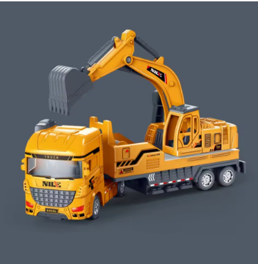 DIECAST 1:50 Mainan Mobil Rekayasa Fungsi Simulasi Trailer Pengangkut