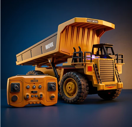 RC Dumptruck Metal 13 Channel 2.4GHZ 2 Kecepatan - BATERAI CAS