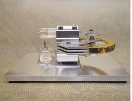 ( PRE ORDER) Stirling ENGINE Silinder Tunggal (Struktur gamma) - Sebuah Perangkat Koleksi Klasik Ilmu Fisika dan Mekanika