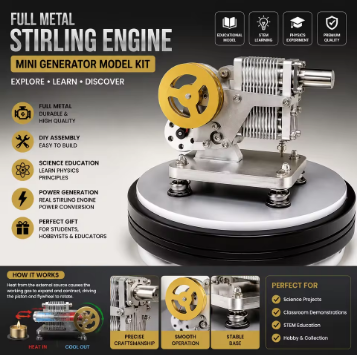 Stirling Engine Model Mini Generator