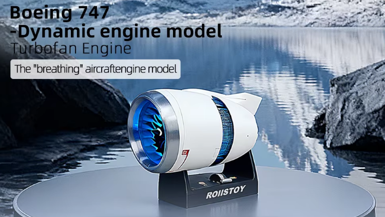 ( pre order)Boeing 747 Turbofan Engine Model Electric Fan Cool Boutique Collection Aircraft Engine Kit for Display and Educational Use