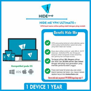 Hide Me VPN 1 PC 1 Tahun untuk Game Online, Streaming, dan Professional