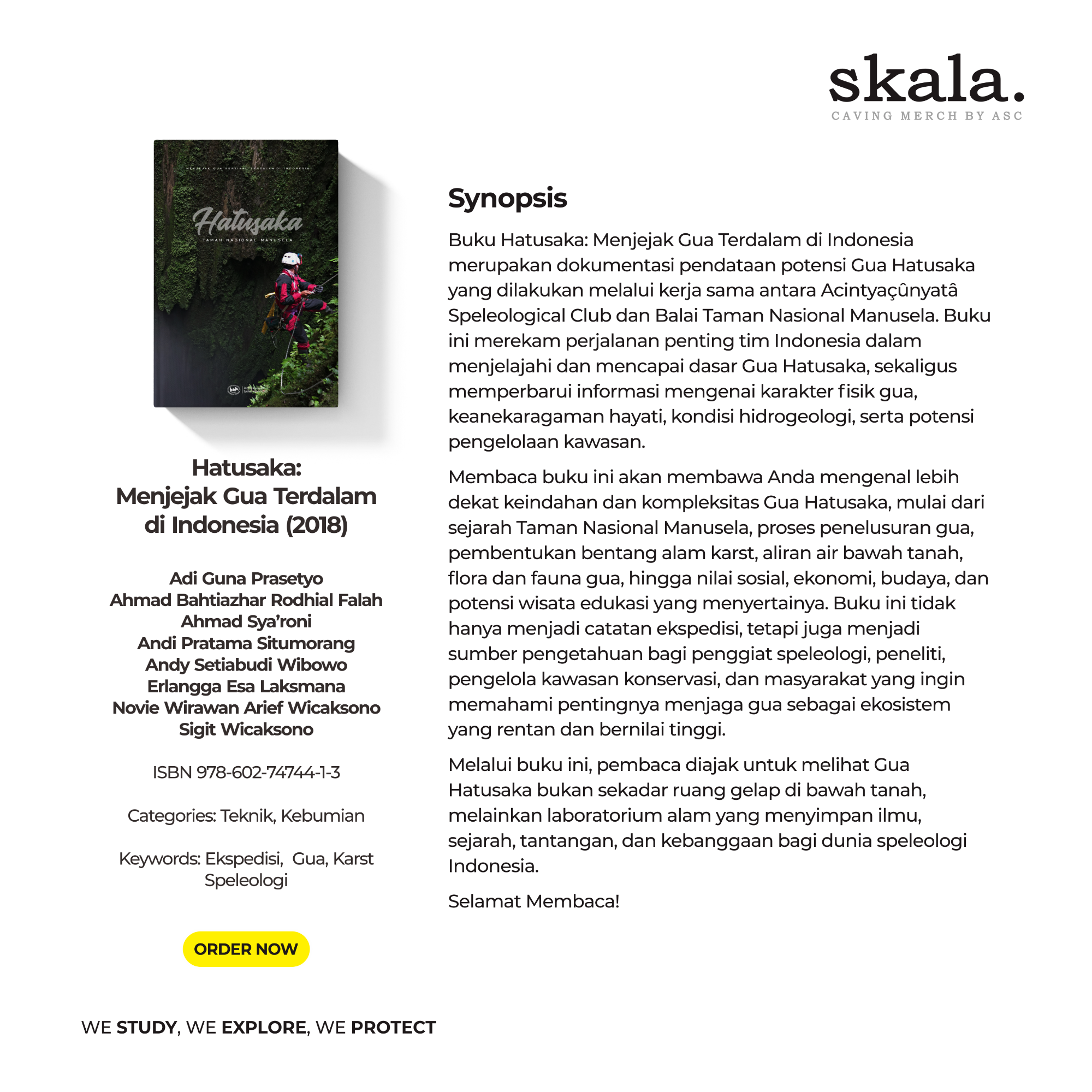 Buku Hatusaka : Menjejak Gua Terdalam di Indonesia (2018)