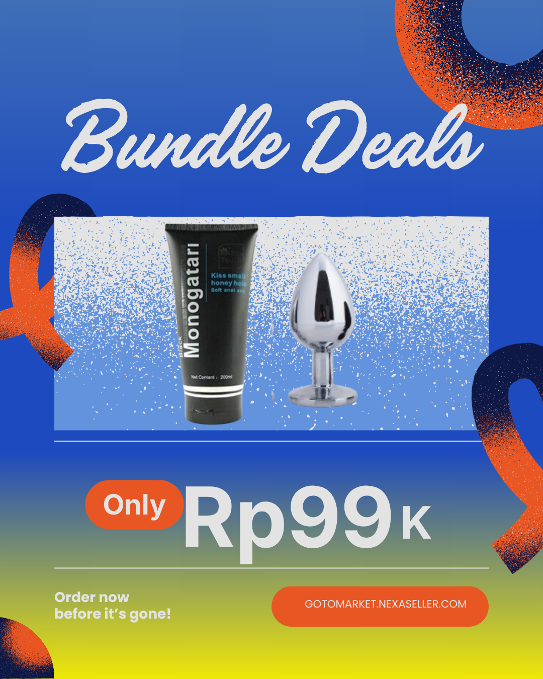 PROMO BUNDLING MONOGATARI LUBRICANT PELUMAS  ANAL PLUG