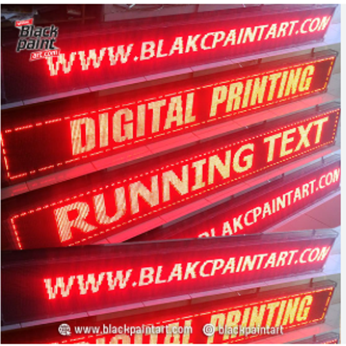 Running Text 20x100cm RED 1 Sisi