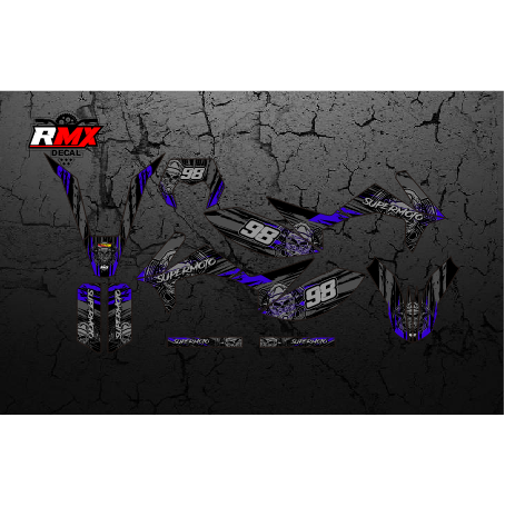 CUSTOM DECAL VIAR CROSS X 150 SE (003) DEKAL STICKER STIKER VIAR 200 GT FULLBODY BIRU