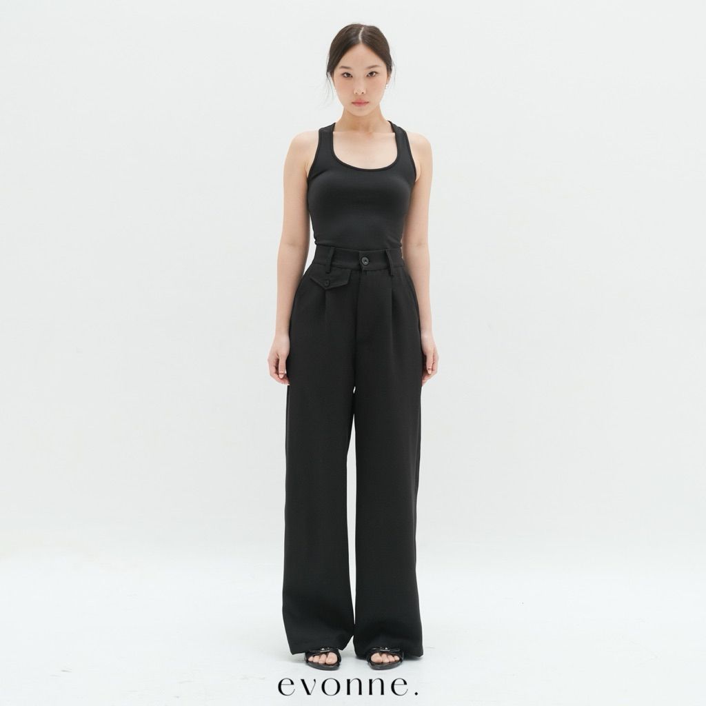 EVONNE IORA Pants Celana Panjang Wanita Long Pants Hitam L to XL