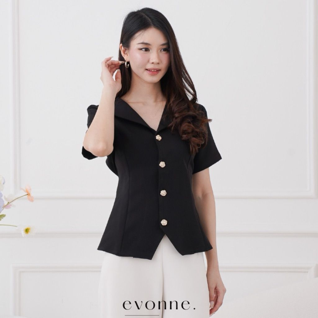 EVONNE Seol-Ah Blouse Black L to XL