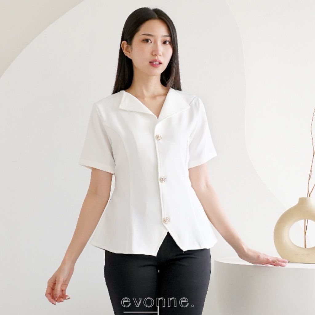EVONNE Seol-Ah Blouse White L to XL