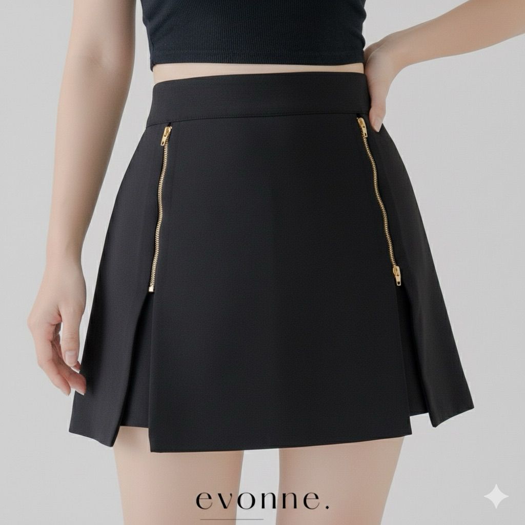 Evonne Winnie Skorts Hitam S to M