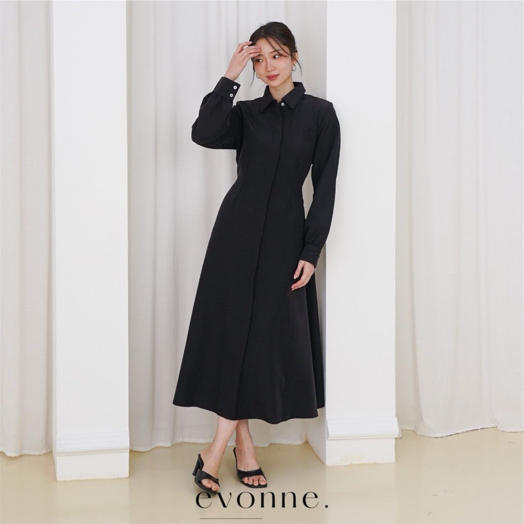 EVONNE Ribka Long Dress Black L-XL