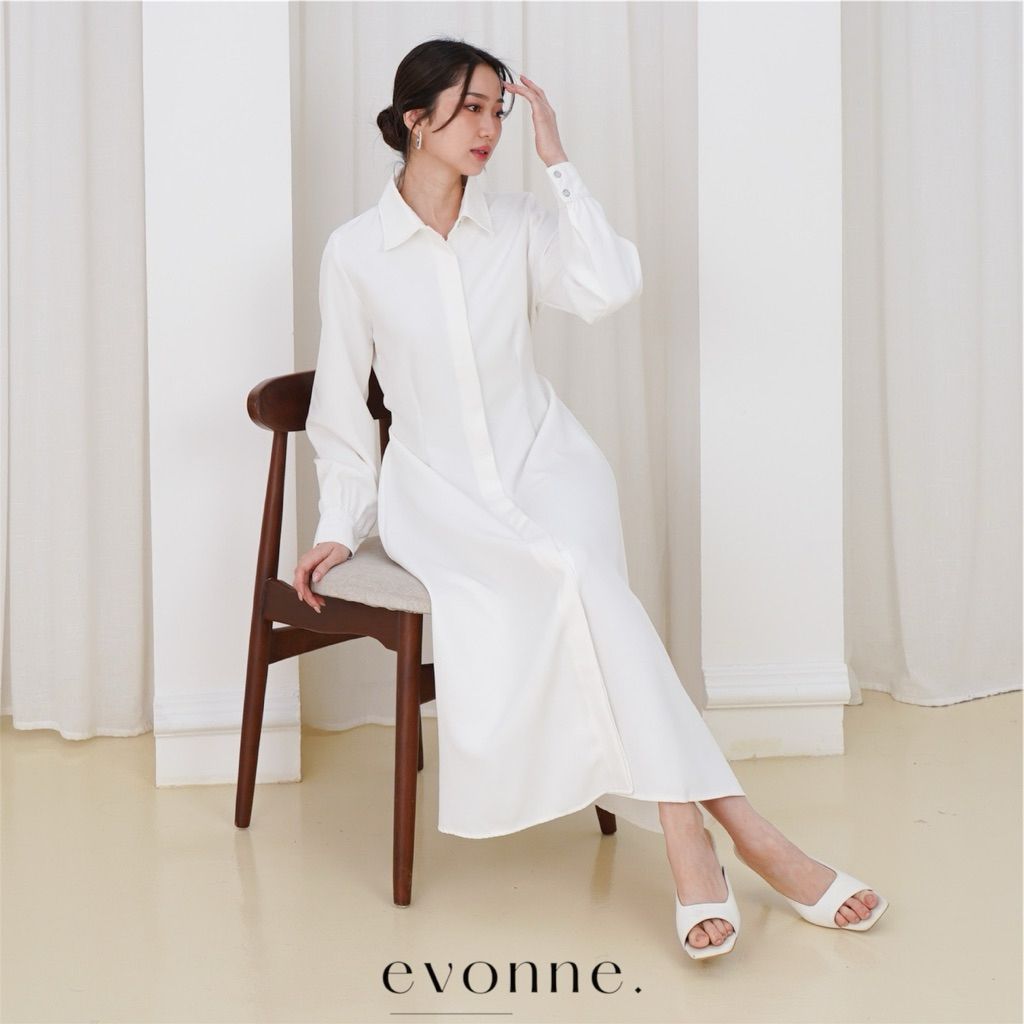 EVONNE Ribka Long Dress White L-XL