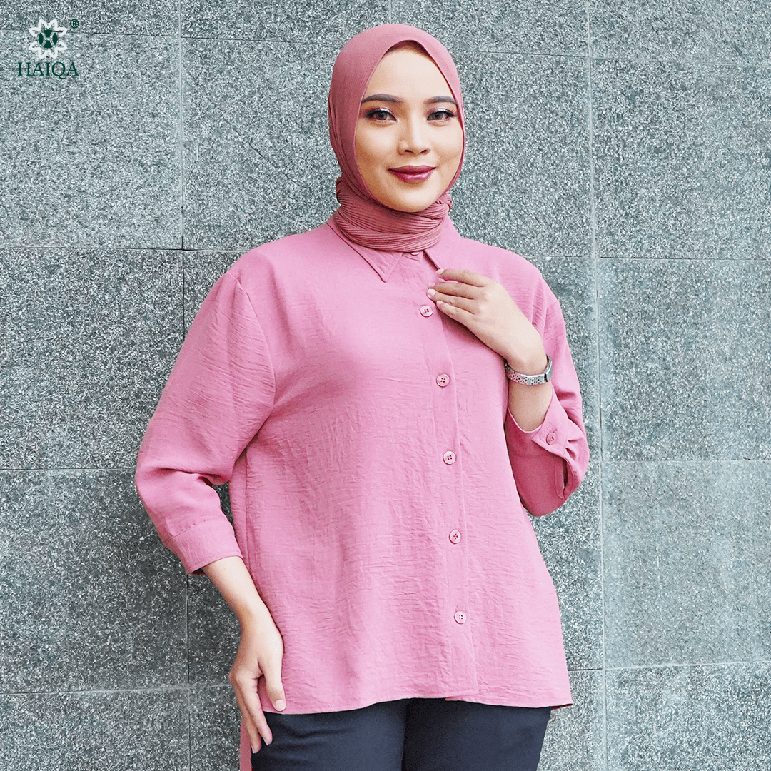 ALEENA BLOUSE - DUSTY PINK - L/XL