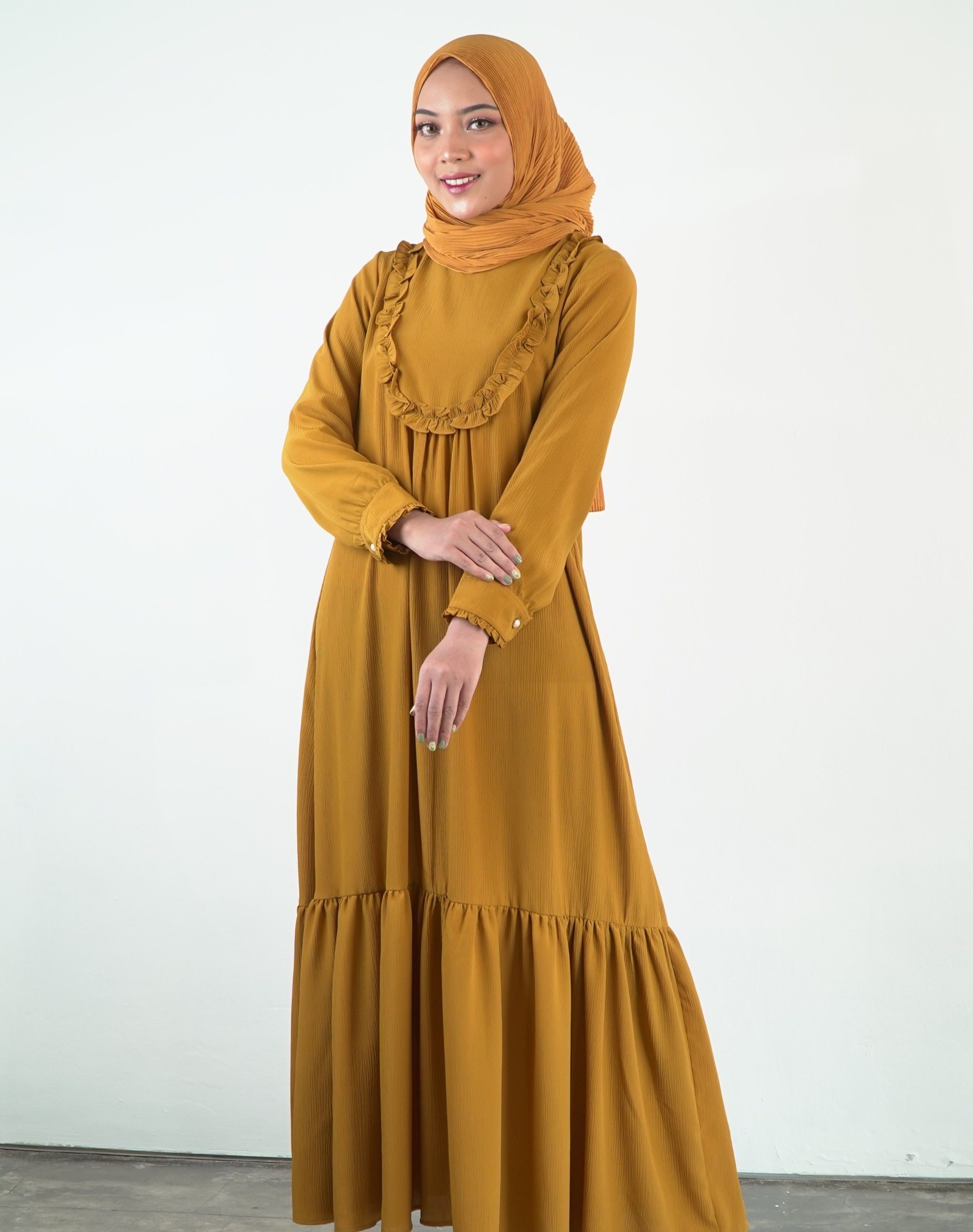 CORDELIA DRESS - MUSTARD - L/XL