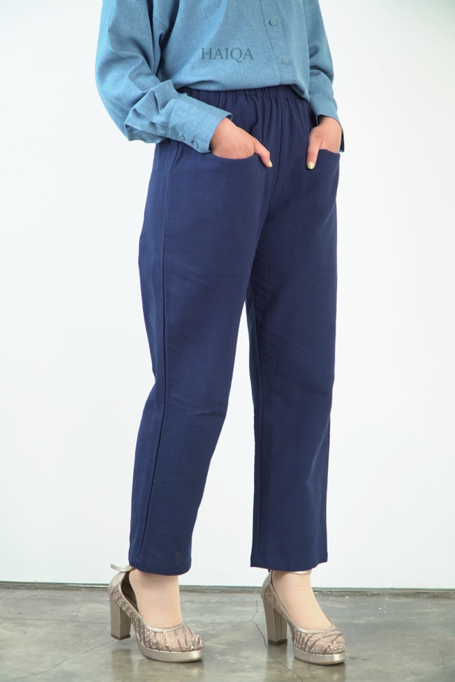 KANAYA PANTS - NAVY  - ALL SIZE
